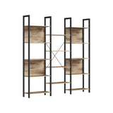 Boekenkast met 14 planken en metalen frame | Kymiko