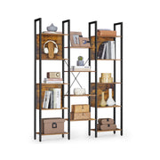 Boekenkast met 14 planken en metalen frame | Kymiko