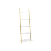 Ladderplank met 5 niveaus mat wit-natuurkleur | Kymiko