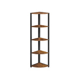 Hoekplank in industriële stijl met 5 planken | Kymiko