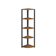 Hoekplank in industriële stijl met 5 planken | Kymiko