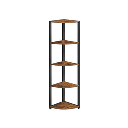 Hoekplank in industriële stijl met 5 planken | Kymiko