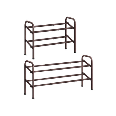 Schoenenrek met 2 niveaus bronzen schoenenopslag