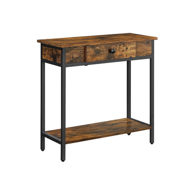 Consoletafel in industriële stijl met lade
