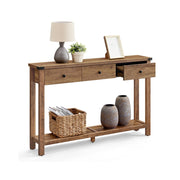 Smalle haltafel met lades en plank