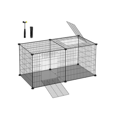 Kleine dierenkooi 102 x 51 x 51 cm met 2 deuren XL | Kymiko