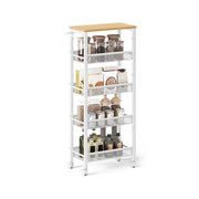 Trolley 5 niveaus smal vintage bruin-zwart | Kymiko