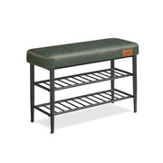 Schoenenbank uit de EKHO collectie met roosterplanken – vooraanzicht – creme