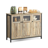 Dressoir vintage bruin-zwart | Kymiko