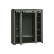 Kledingkast 12 planken met metalen frame en non-woven stoffen bekleding