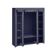 Kledingkast 12 planken met metalen frame en non-woven stoffen bekleding