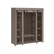 Kledingkast 12 planken met metalen frame en non-woven stoffen bekleding
