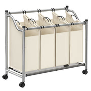 Wasmand met 4 uitneembare stoffen zakken
