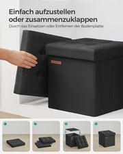 Opvouwbare bank basis zwart 6