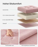 Opvouwbare bank pastelroze 3