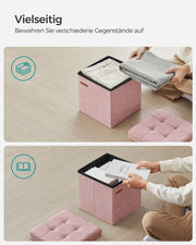 Opvouwbare bank pastelroze 4