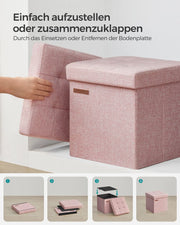 Opvouwbare bank pastelroze 6