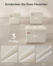 Opvouwbare bank crèmewit 6