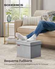 Bankje met opbergruimte van fluweel met deksel