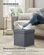 Bankje met opbergruimte van fluweel met deksel