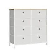 Opbergkast met metalen frame voor woonkamer crèmewit eikenkleur – vooraanzicht