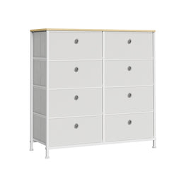 Opbergkast met metalen frame voor woonkamer crèmewit eikenkleur – vooraanzicht