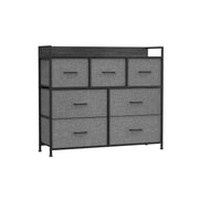 Ladekast met metalen frame en 7 stoffen lades met handgrepen