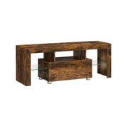 TV meubel met lade vintage bruin | Kymiko