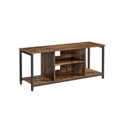 TV-meubel met open vakken 40 x 120 x 50 cm vintage bruin-zwart | Kymiko