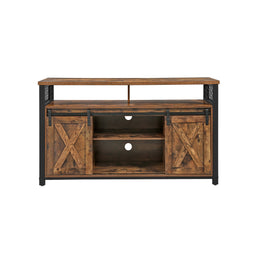 TV-meubel vintage bruin-zwart | Kymiko