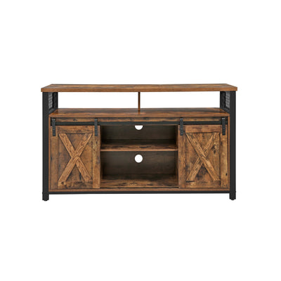 TV-meubel vintage bruin-zwart | Kymiko