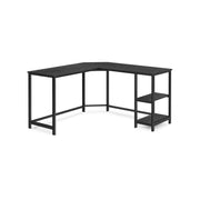 L-vormig bureau met 2 planken