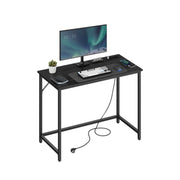 Bureauspeeltafel met LED-verlichting – zijaanzicht – zwart