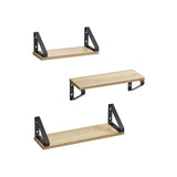 Set van 3 wandplanken in industrieel design | Kymiko