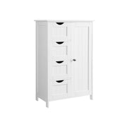 Badkamermeubel met 4 lades en 1 kast met verstelbare plank