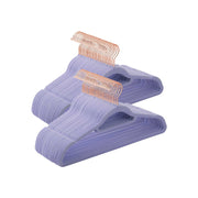 Fluwelen kleerhanger met draaibare haak in roségoud