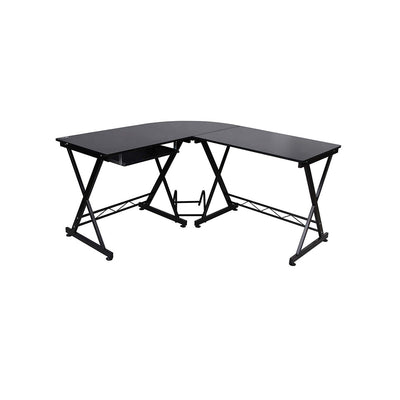 groot L-vormig bureau