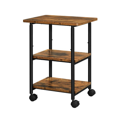 Printertafel met wielen – vooraanzicht