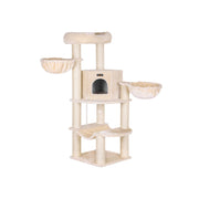 Krabpaal groot XL kattenboom beige | Kymiko