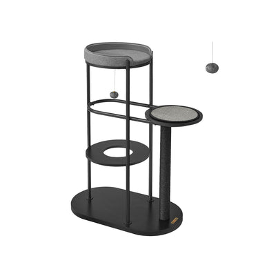 Krabpaal 111 cm hoog met klassieke zwarte sisalstam | Kymiko