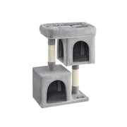 Krabpaal met groot platform en 2 kattengrotten