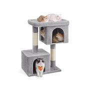 Krabpaal met groot platform en 2 kattengrotten