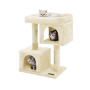 Krabpaal met groot platform en 2 kattengrotten
