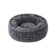 Rond hondenbed met zacht pluche