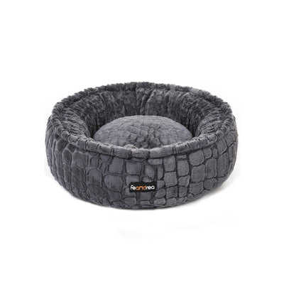 Rond hondenbed met zacht pluche