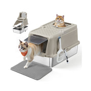 Kattenbak met draaideksel en lekvrije constructie