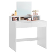 Make-uptafel met spiegel en meerdere opbergvakken
