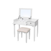 Make-uptafel met spiegel en meerdere opbergvakken
