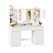 Kailyn Collection – Kaptafel met ledspiegel voor slaapkamer en make-up – vooraanzicht
