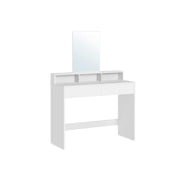 Kaptafel met grote spiegel, modern wit | Kymiko